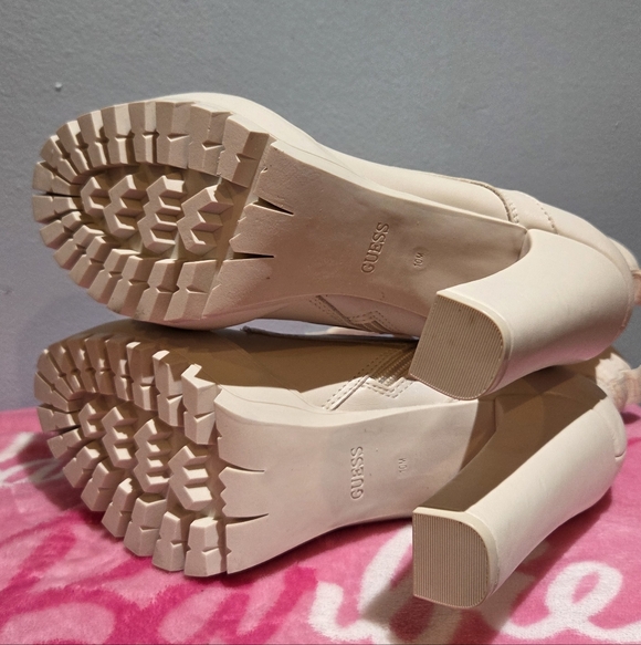 Guess Women's Talore Faux Leather Heeled Ivory Boot, Size 10M - Picture 10 of 11